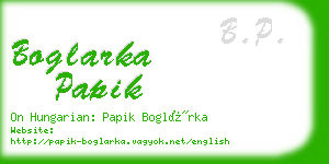 boglarka papik business card